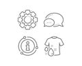 Wash t-shirt line icon. Laundry shirt sign. Clothing cleaner. Vector