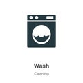 Wash vector icon on white background. Flat vector wash icon symbol sign from modern cleaning collection for mobile concept and web Royalty Free Stock Photo