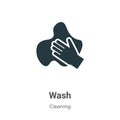 Wash vector icon on white background. Flat vector wash icon symbol sign from modern cleaning collection for mobile concept and web Royalty Free Stock Photo