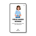 wash virus hands woman vector