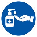 Wash your hand vector sign