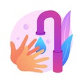Wash your hands abstract concept vector illustration.