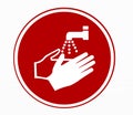 Wash your hands frequently, safety sign to prevent infectious diseases.