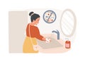 Wash your hands isolated concept vector illustration.