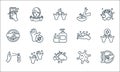 wash your hands line icons. linear set. quality vector line set such as do not touch, hand washing, cleaning spray, coronavirus, Royalty Free Stock Photo
