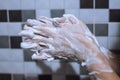 Wash your hands with soap to prevent Royalty Free Stock Photo