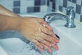 Wash your hands with soap to prevent Royalty Free Stock Photo