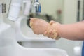 Wash hands Surgery. Royalty Free Stock Photo