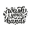 Wash your hands. Typography poster