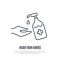 Wash your hands warning banner. Royalty Free Stock Photo