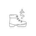 Wash your shoes vector icon symbol cleaning isolated on white background