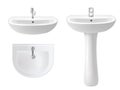 Washbasin icon set vector realistic illustration Royalty Free Stock Photo