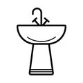 Washbasin icon vector illustration isolated Royalty Free Stock Photo