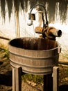 Washbasin wood Royalty Free Stock Photo