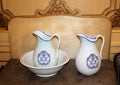 Washbasins and dishes in the Hallwyl Museum in Stockholm Royalty Free Stock Photo