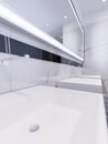 Washbasins with illuminated mirror