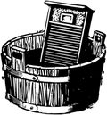 Washboard And Bucket Royalty Free Stock Photo