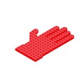 Washcloth glove icon, isometric style