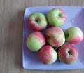 Washed apples in the bowl Royalty Free Stock Photo