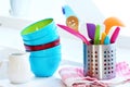 Washed dishes Royalty Free Stock Photo