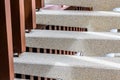 Washed gravel stone staircase step up ladder Royalty Free Stock Photo