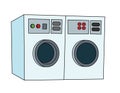 Washer and drier clip art washing machine illustration vector isolated