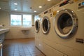 Washer and Dryer in a Spacious Laundry Room Generative AI Royalty Free Stock Photo