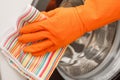 Washer hygiene care dirty housework. modern household