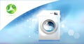 Washer. Modern household appliances and environmental care