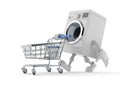 Washer toon with shopping cart