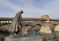 The washerwoman monument in Pavia