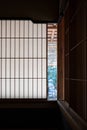 Washi paper on Japanese shoji screen Royalty Free Stock Photo