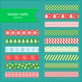 Washi tape christmas strips. Royalty Free Stock Photo