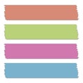 Washi tapes collection with shadows in vector Royalty Free Stock Photo