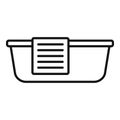 Washing basin icon, outline style