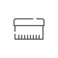 Washing brush line icon