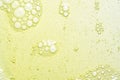 Washing bubbles macro yellow green fatware