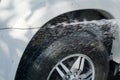 Washing car for dirty car Royalty Free Stock Photo