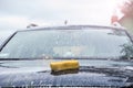 Washing the car Royalty Free Stock Photo