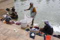 Washing clothes - Chettinad -Tamil Nadu - India Royalty Free Stock Photo