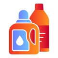 Washing detergent flat icon. Detergent container color icons in trendy flat style. Laundry liquid gradient style design