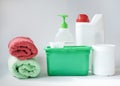 washing detergents in different forms. laundry concept