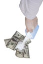 Washing dirty money Royalty Free Stock Photo