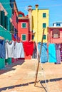 Washing drying outdoors in Venice Royalty Free Stock Photo
