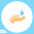 Washing hand flat vector icon sign symbol Royalty Free Stock Photo