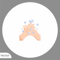 Washing hand vector icon sign symbol Royalty Free Stock Photo