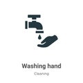 Washing hand vector icon on white background. Flat vector washing hand icon symbol sign from modern cleaning collection for mobile Royalty Free Stock Photo