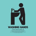 Washing Hands Black Graphic Symbol