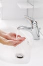 Washing hands for hygiene to prevent infection Royalty Free Stock Photo