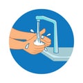 Washing hands illustration vector Royalty Free Stock Photo